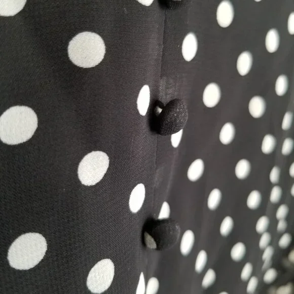 Black and white polka dot dress - Picture 10 of 13